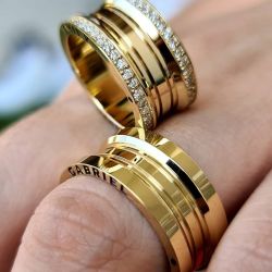 Alianças Eldorado Noivado/ Casamento Ouro 18k 